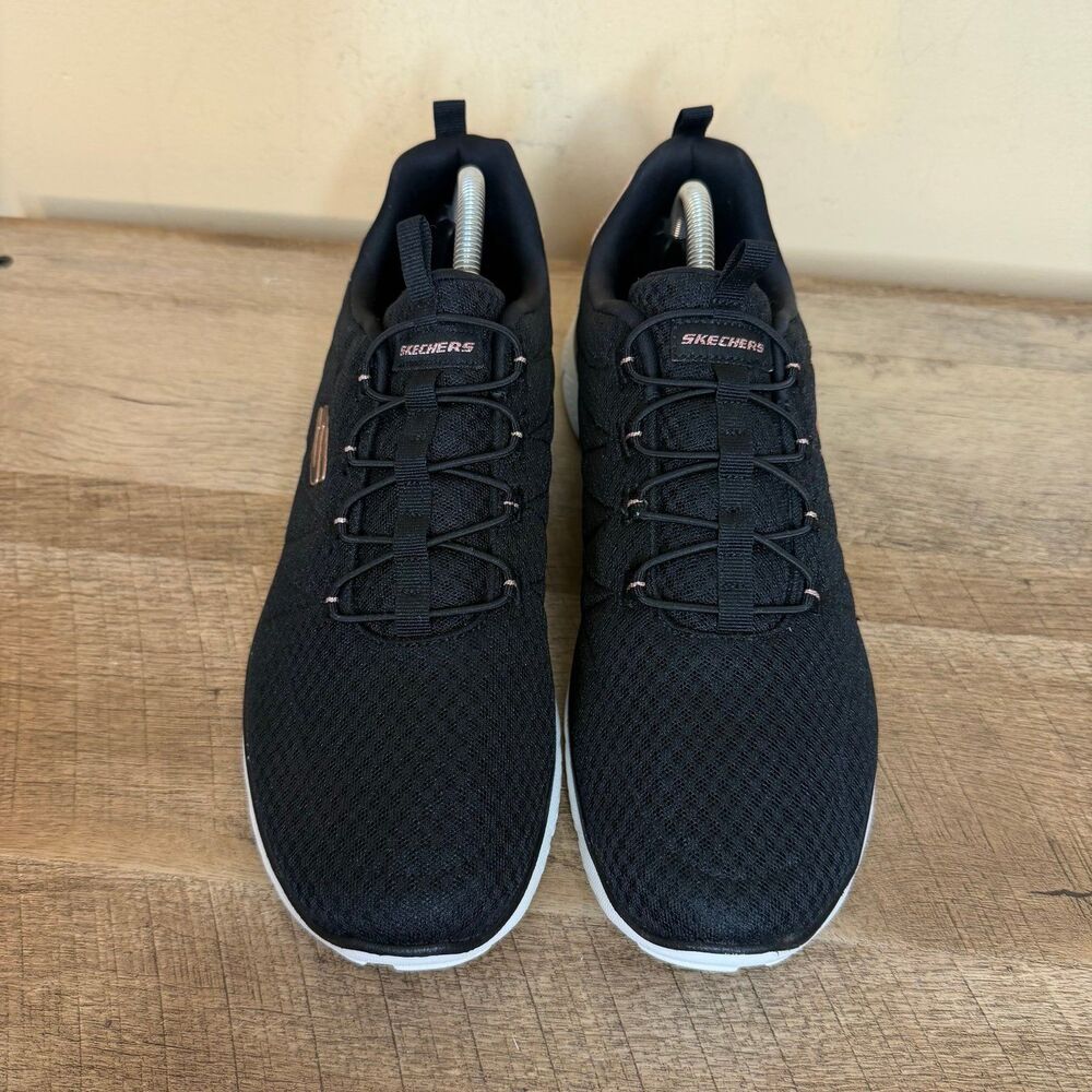 Skechers Summits Classy Night sneakers black rose gold women’s 11 wide fit shoes - Picture 4 of 8